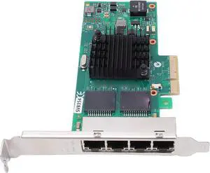 4 Port Gigabit Ethernet PCIe Network Card, 350AM4 Chipset, 1Gbps PCI Express Ethernet Adapter with Low Profile Bracket, for Desktop PC Server Industrial Application 4 Port Gigabit Ethernet PCIe Network Card, 350AM4 Chipset, 1Gbps PCI Express Ethernet Adapter with Low Profile Bracket, for Desktop PC Server Industrial Application