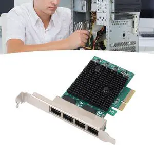 4 Port PCIe Gigabit Network Card, RTL8125B LAN Controller 2.5G Ethernet Adapter with 2500 1000 100Mbps RJ45 Ports, for Desktop PC Workstation Server 4 Port PCIe Gigabit Network Card, RTL8125B LAN Controller 2.5G Ethernet Adapter with 2500 1000 100Mbps RJ45 Ports, for Desktop PC Workstation Server