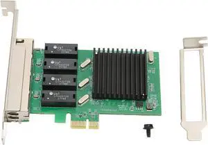 PCIE NIC Network Card with 4 RJ45 Ports, PCI Express Ethernet LAN Adapter, Compatible with Server, VMware PCIE NIC Network Card with 4 RJ45 Ports, PCI Express Ethernet LAN Adapter, Compatible with Server, VMware