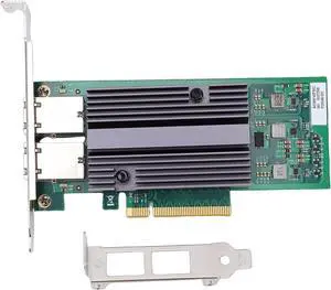 Yunseity 10Gb Network Card, Dual RJ45 Ports PCIE X8 NIC with Low Power Consumption, Support for Server 2025 2022 2019 2016 2012 10 7 RHEL SLES Freebsd Yunseity 10Gb Network Card, Dual RJ45 Ports PCIE X8 NIC with Low Power Consumption, Support for Server 2025 2022 2019 2016 2012 10 7 RHEL SLES Freebsd