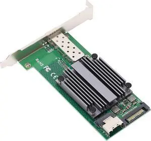 Ethernet NIC Card, M.2 to 10Gb Ethernet Network Adapter B M Key 82599 1 Sfp Industrial Network Card for Server and Control Systems Win8 10 and More Supported Ethernet NIC Card, M.2 to 10Gb Ethernet Network Adapter B M Key 82599 1 Sfp Industrial Network Card for Server and Control Systems Win8 10 and More Supported