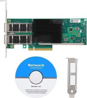 Network Card, 40GbE Gigabit PCIE X8 Dual Port Ethernet Converged Network Adapter for Desktop Computer Network Card, 40GbE Gigabit PCIE X8 Dual Port Ethernet Converged Network Adapter for Desktop Computer