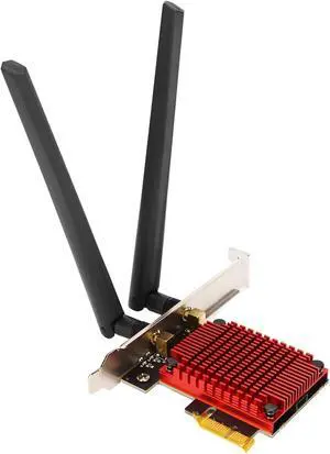 Wireless PCIe Card, 6dBi High Gain Antenna Support 2.4G 5G Dual Band Up to 3000Mbps, Compatible with PCIe X4 X8 X16 Interface, Removable External Antenna Support Winodows10 11 64 Bit System Wireless PCIe Card, 6dBi High Gain Antenna Support 2.4G 5G Dual Band Up to 3000Mbps, Compatible with PCIe X4 X8 X16 Interface, Removable External Antenna Support Winodows10 11 64 Bit System