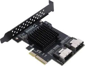 LICAEVEY PCI Express SATA Card 6Gbps, PCIe 4X to 2 MiniSAS SFF 8087 + 1 SATA 3.0 Port, Low Power Realtek Chip Expansion Card for NAS PC Server LICAEVEY PCI Express SATA Card 6Gbps, PCIe 4X to 2 MiniSAS SFF 8087 + 1 SATA 3.0 Port, Low Power Realtek Chip Expansion Card for NAS PC Server