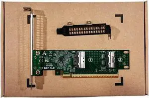 Adapter PCI-E 5.0 PCI-Express 16x to SFF-TA-1016 Dual MCIO 8i Mini Cool Edge IO VROC Adapter for Mainboard SSD Graphics Card Adapter PCI-E 5.0 PCI-Express 16x to SFF-TA-1016 Dual MCIO 8i Mini Cool Edge IO VROC Adapter for Mainboard SSD Graphics Card