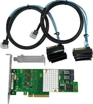 SAS HBA Card Compatible with LSI 9300-8i IT Mode & D3307 PCIe SATA Expansion Card, 8-Port 12Gbps PCIe 3.0, Expander Support, HBA Controller with 2X SFF-8643 to 4X 8482 SAS Cables for TrueNAS unRAID SAS HBA Card Compatible with LSI 9300-8i IT Mode & D3307 PCIe SATA Expansion Card, 8-Port 12Gbps PCIe 3.0, Expander Support, HBA Controller with 2X SFF-8643 to 4X 8482 SAS Cables for TrueNAS unRAID