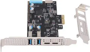 Bewinner PCIe Expansion Card, PCIE to USB 3.2 Gen 1 Card 10Gbps 2X USBC 2X USBA Ports for Desktop PC OS X, with USB Type E 19pin Interfaces Bewinner PCIe Expansion Card, PCIE to USB 3.2 Gen 1 Card 10Gbps 2X USBC 2X USBA Ports for Desktop PC OS X, with USB Type E 19pin Interfaces