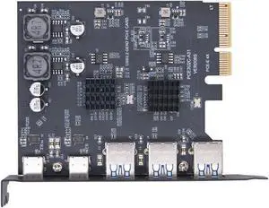 Fast Speed PCIExpress to USB3.0 Expansion Card for Desktop PC with 5 Ports Easy Installation Backwards Compatible Backward Compatible USB Fast Speed PCIExpress to USB3.0 Expansion Card for Desktop PC with 5 Ports Easy Installation Backwards Compatible Backward Compatible USB