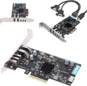LICAEVEY PCIe to USB 3.0 Type C Expansion Card, PCI Express Adapter with 3 Type C + 2 USB .0 + E + 19P IDC, Support ASM3142 10Gbps for Desktop Computer LICAEVEY PCIe to USB 3.0 Type C Expansion Card, PCI Express Adapter with 3 Type C + 2 USB .0 + E + 19P IDC, Support ASM3142 10Gbps for Desktop Computer