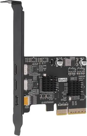 PCIe USB 3.0 Card, 10Gbps Type C with DisplayPort 4K 60Hz Video Output, for Desktop PC, FR4 Circuit Board, Gold Plated PCB, Efficient Power Conversion PCIe USB 3.0 Card, 10Gbps Type C with DisplayPort 4K 60Hz Video Output, for Desktop PC, FR4 Circuit Board, Gold Plated PCB, Efficient Power Conversion
