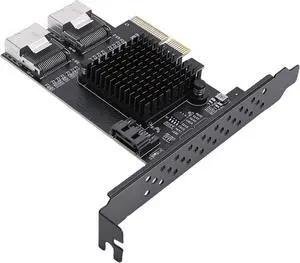 PCIe to Serial ATA Card, PCI Express 4X to 2 Port SFF 8087 and 1 Port Serial ATA 3.0 Expansion Card with Low Power Consumption, for NAS Desktop Server PC PCIe to Serial ATA Card, PCI Express 4X to 2 Port SFF 8087 and 1 Port Serial ATA 3.0 Expansion Card with Low Power Consumption, for NAS Desktop Server PC