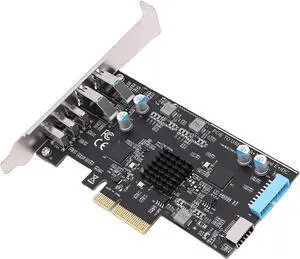 Zunate PCIe USB 3.1 Adapter Card | 10Gbps Speed, 3xType C + 2xUSB3.0 + Type E Ports, Plug & Play, Desktop Expansion Zunate PCIe USB 3.1 Adapter Card | 10Gbps Speed, 3xType C + 2xUSB3.0 + Type E Ports, Plug & Play, Desktop Expansion