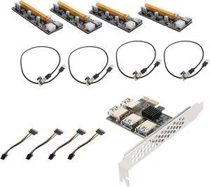 PCI-E Adapter Card USB Riser Extension Port PCI-E to USB Expansion for Mining Computers Reliable Data Transfer Performance Compatible with Desktop Motherboards PCI-E Adapter Card USB Riser Extension Port PCI-E to USB Expansion for Mining Computers Reliable Data Transfer Performance Compatible with Desktop Motherboards