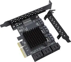 PCIE 4X to 9 Port Expansion Card, 6Gbps PCI Express GEN3 Hard Drive Adapter with NCQ AHCI Technology, for 10 11 2003 Systems PCIE 4X to 9 Port Expansion Card, 6Gbps PCI Express GEN3 Hard Drive Adapter with NCQ AHCI Technology, for 10 11 2003 Systems