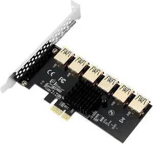 PCI-E Mining Card PCIe 6X USB 5Gbps -Express 1x to 16x Adapter 1 to 6 USB 3.0 Multiplier for BTC Miner -e Expansion Card Extender PCI-E Mining Card PCIe 6X USB 5Gbps -Express 1x to 16x Adapter 1 to 6 USB 3.0 Multiplier for BTC Miner -e Expansion Card Extender