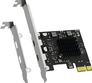 U3142CX1 2-Port 10Gb USB 3.1 Gen2 Type-C to PCIE X1 Expansion Card with ASM 3142 Chip, Regular and Low-profible Bracket U3142CX1 2-Port 10Gb USB 3.1 Gen2 Type-C to PCIE X1 Expansion Card with ASM 3142 Chip, Regular and Low-profible Bracket