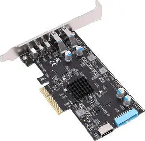 10Gbps PCIe to USB C 3.0 Card, 5 Ports PCI Express Expansion Card with 3 Type C Ports, 2 USB .0, Type E, 19P IDC, for Desktop PC 10Gbps PCIe to USB C 3.0 Card, 5 Ports PCI Express Expansion Card with 3 Type C Ports, 2 USB .0, Type E, 19P IDC, for Desktop PC
