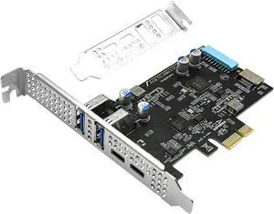 PCIe to Type C Expansion Card with 2 USB3.0 Port for Fast Speed Data Transfer and 4K Display PCIe Adapter PCIe to Type C Expansion Card with 2 USB3.0 Port for Fast Speed Data Transfer and 4K Display PCIe Adapter