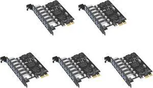 5X USB 3.0 PCI-E Expansion Card Adapter 7 Ports Hub Adapter External Controller PCI-E Extender PCI Express Card 5X USB 3.0 PCI-E Expansion Card Adapter 7 Ports Hub Adapter External Controller PCI-E Extender PCI Express Card
