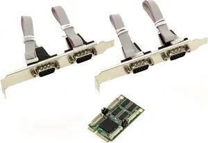 Mini PCI Express (MiniPCIE) Control Board - 4 RS232 COM Ports - DB9 Plugs - XR17V354 EXAR CHIPSET Mini PCI Express (MiniPCIE) Control Board - 4 RS232 COM Ports - DB9 Plugs - XR17V354 EXAR CHIPSET