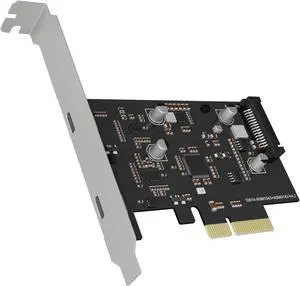 ICY BOX PCIe Controller Card 2 x USB-C 3.1 Gen 2 (up to 10 Gbps) Ports - Silver ICY BOX PCIe Controller Card 2 x USB-C 3.1 Gen 2 (up to 10 Gbps) Ports - Silver