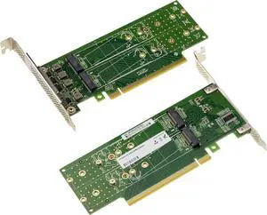 KALEA-INFORMATIQUE Dual Sided PCIe Gen 4.0 x16 Controller Card for 4 SSD M.2 NVMe M Key Mount Low or High Profile KALEA-INFORMATIQUE Dual Sided PCIe Gen 4.0 x16 Controller Card for 4 SSD M.2 NVMe M Key Mount Low or High Profile