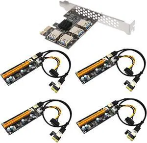 KOMBIUDA Pci E to USB Riser Extension Card Mining Computer Supply Pci Express Riser Adapter with Power Connectors Stable High Performance KOMBIUDA Pci E to USB Riser Extension Card Mining Computer Supply Pci Express Riser Adapter with Power Connectors Stable High Performance