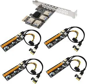 SEWACC Pci E to Port USB Extender Adapter with Plated Connectors Stable High Performance Pci Express Riser for Gaming and Computer Accessories Easy Plug in Installation and Chassis SEWACC Pci E to Port USB Extender Adapter with Plated Connectors Stable High Performance Pci Express Riser for Gaming and Computer Accessories Easy Plug in Installation and Chassis