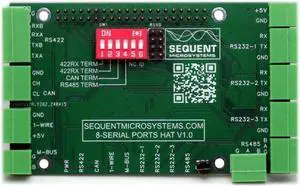 Eight Serial Ports HAT 2-Layer Stackable for Raspberry Pi SM-I-024 Eight Serial Ports HAT 2-Layer Stackable for Raspberry Pi SM-I-024