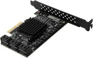 Alasum 10-Port Serial Ata 3.0 Pci-e X4 Expansion Card for Desktop Computer, Stable and Lossless Transmission, Low Heat Productivity, Compatible with Workstation and Large Capacity Server Alasum 10-Port Serial Ata 3.0 Pci-e X4 Expansion Card for Desktop Computer, Stable and Lossless Transmission, Low Heat Productivity, Compatible with Workstation and Large Capacity Server