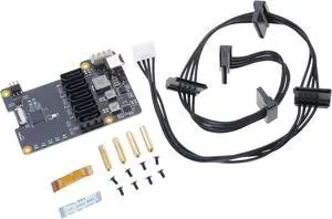 X1009 PCIe to 5-Port SATA3.0 Expansion Board Compatible with 5 5B 5Gbps High Speed Data Transfer Controller Card Allows 5 Hard Drives Connection Simultaneously with 12V Input Power Module X1009 PCIe to 5-Port SATA3.0 Expansion Board Compatible with 5 5B 5Gbps High Speed Data Transfer Controller Card Allows 5 Hard Drives Connection Simultaneously with 12V Input Power Module