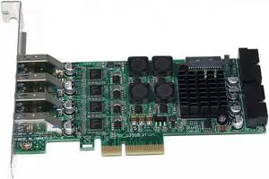 PCI Express PCI-E to USB 3.0 Expansion Card Raiser 8 Ports USB 3.0 Controller Independent 4 Channel for Camera Server PCI Express PCI-E to USB 3.0 Expansion Card Raiser 8 Ports USB 3.0 Controller Independent 4 Channel for Camera Server