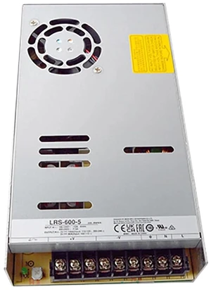 LRS-600-5 600W 5V 100A Single Output Switching Power Supply, 90-302VAC/255-370VDC Input, 1U Low Profile, 5G Vibration Resistant, Industrial Automation, UL62368-1 Certified LRS-600-5 600W 5V 100A Single Output Switching Power Supply, 90-302VAC/255-370VDC Input, 1U Low Profile, 5G Vibration Resistant, Industrial Automation, UL62368-1 Certified
