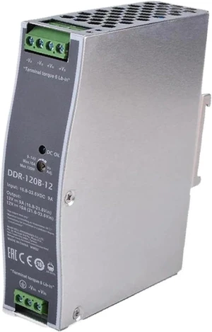 DDR-120B-12 12V 10A 120W DIN Rail Power Supply, BS EN/EN50155 Certified, for Railway Applications, Industrial Automation DDR-120B-12 12V 10A 120W DIN Rail Power Supply, BS EN/EN50155 Certified, for Railway Applications, Industrial Automation
