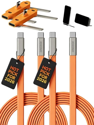 Detachable 240w Super Fast Charging 2-in-1 Charging Cable with Phone Charger Invisible Stand Flat Phone Charger Type-C 90 Degree 240w Stand Data Cable Right Angle Sideways(Data cable set,2PCS Orange) Detachable 240w Super Fast Charging 2-in-1 Charging Cable with Phone Charger Invisible Stand Flat Phone Charger Type-C 90 Degree 240w Stand Data Cable Right Angle Sideways(Data cable set,2PCS Orange)