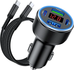 78W 4 Port USB C Car Charger Fast Charging for iPhone 18/17/16/15/Duo 78W 4 Port USB C Car Charger Fast Charging for iPhone 18/17/16/15/Duo