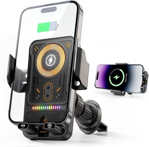 Phone Holders 15W Wireless Car Charger Smart Screen Rotation Phone Holders 15W Wireless Car Charger Smart Screen Rotation