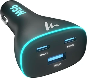 PD 95W Superfast Charging 2.0 Car Charger with 2XType C & USB-A PPS & QC 3.0 Triple Port (65W + 30W + 18W) 12V24V Compatible Multi-Layer Protection 2-Years Manufacturer Warranty PD 95W Superfast Charging 2.0 Car Charger with 2XType C & USB-A PPS & QC 3.0 Triple Port (65W + 30W + 18W) 12V24V Compatible Multi-Layer Protection 2-Years Manufacturer Warranty