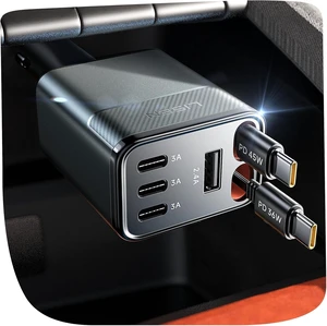 138W Retractable USB C Car Charger Fast Charge 6-Port for iPhone 18 138W Retractable USB C Car Charger Fast Charge 6-Port for iPhone 18
