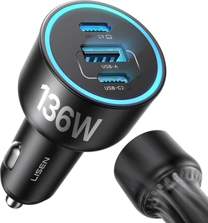 136W Car Charger USB C Fast Charge for iPhone 18 Pro Max iPhone Duo 136W Car Charger USB C Fast Charge for iPhone 18 Pro Max iPhone Duo