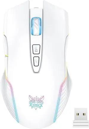 PHNIXGAM RGB Backlight Rechargeable Wireless Gaming Mouse for PC, White | Ergonomic mouse, up to 3600 DPI, 7 non-programmable buttons, works with Vista/Linux/Mac, 2.4G USB included PHNIXGAM RGB Backlight Rechargeable Wireless Gaming Mouse for PC, White | Ergonomic mouse, up to 3600 DPI, 7 non-programmable buttons, works with Vista/Linux/Mac, 2.4G USB included