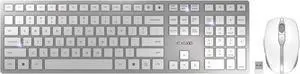 CHERRY DW 9100 Slim, Wireless Keyboard and Mouse Set, Bluetooth & 2.4 GHz RF Connection, Quiet Keys, Comfortable Writing, Rechargeable, QWERTY, Silver/White CHERRY DW 9100 Slim, Wireless Keyboard and Mouse Set, Bluetooth & 2.4 GHz RF Connection, Quiet Keys, Comfortable Writing, Rechargeable, QWERTY, Silver/White