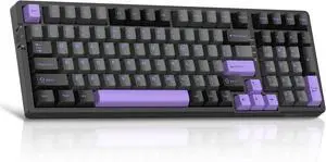 MageGee LIGHT100 Wireless Creamy Keyboard, Gasket Structure Hot Swappable, Tri-Mode 2.4G/USB-C/BT5.0 RGB Backlit Mechanical Gaming Keyboard for Win/Mac/PC, PBT Keycap, 4000mAh Battery, Purple MageGee LIGHT100 Wireless Creamy Keyboard, Gasket Structure Hot Swappable, Tri-Mode 2.4G/USB-C/BT5.0 RGB Backlit Mechanical Gaming Keyboard for Win/Mac/PC, PBT Keycap, 4000mAh Battery, Purple