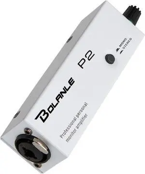 Bolanle P2 Portable in-Ear Monitor Amplifier, XLR/TRS Stereo/Mono Switch | Built-in belt clip + line out for mixer connection - ideal for stage and rehearsal Bolanle P2 Portable in-Ear Monitor Amplifier, XLR/TRS Stereo/Mono Switch | Built-in belt clip + line out for mixer connection - ideal for stage and rehearsal