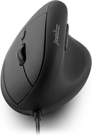 Perixx PERIMICE-508II Wired Vertical Ergonomic Mouse - 6 Buttons, Adjustable DPI 1000/1600/3200/6400, Optical Sensor, USB Plug and Play, Right-Handed, Black Perixx PERIMICE-508II Wired Vertical Ergonomic Mouse - 6 Buttons, Adjustable DPI 1000/1600/3200/6400, Optical Sensor, USB Plug and Play, Right-Handed, Black