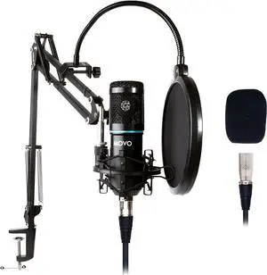 Movo PodPak Podcast Equipment Bundle with XLR Condenser Microphone, Articulating Scissor Arm, and Pop Filter - XLR Mic for Podcasting, Streaming, YouTube, Music, ASMR - Content Creator Studio Mic Movo PodPak Podcast Equipment Bundle with XLR Condenser Microphone, Articulating Scissor Arm, and Pop Filter - XLR Mic for Podcasting, Streaming, YouTube, Music, ASMR - Content Creator Studio Mic