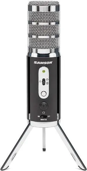 SAMSON Technologies Satellite USB/iOS Condenser Microphone | Dual 16mm condenser capsules with 24-bit/96kHz audio and fold-back legs for streaming, podcasting and recording SAMSON Technologies Satellite USB/iOS Condenser Microphone | Dual 16mm condenser capsules with 24-bit/96kHz audio and fold-back legs for streaming, podcasting and recording