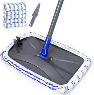 Masthome Microfiber Mop,Large Surface Flat Mop with 5 Reusable Pads,Hardwood Floor Mops for Dry and Wet Use,Microfiber Mops for Floor Cleaning-1 Cleaning Scraper Included Masthome Microfiber Mop,Large Surface Flat Mop with 5 Reusable Pads,Hardwood Floor Mops for Dry and Wet Use,Microfiber Mops for Floor Cleaning-1 Cleaning Scraper Included