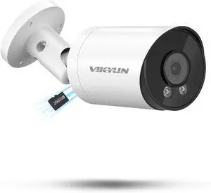 VIKYLIN 4K 8MP Starlight PoE IP Camera Outdoor, 8MP Bullet PoE Camera with AI Human Vehicle Detection, 2.8mm Lens, Built-in Mic, MicroSD 256GB, WDR, IP67, Blue Iris, NDAA Compliant VIKYLIN 4K 8MP Starlight PoE IP Camera Outdoor, 8MP Bullet PoE Camera with AI Human Vehicle Detection, 2.8mm Lens, Built-in Mic, MicroSD 256GB, WDR, IP67, Blue Iris, NDAA Compliant