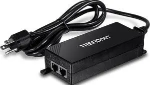 TRENDnet Gigabit Power Over Ethernet Plus Injector,TPE-115GI | PoE+ (30W) Power Network Distances Up to 100M (328 ft.), Metal Housing, Black TRENDnet Gigabit Power Over Ethernet Plus Injector,TPE-115GI | PoE+ (30W) Power Network Distances Up to 100M (328 ft.), Metal Housing, Black
